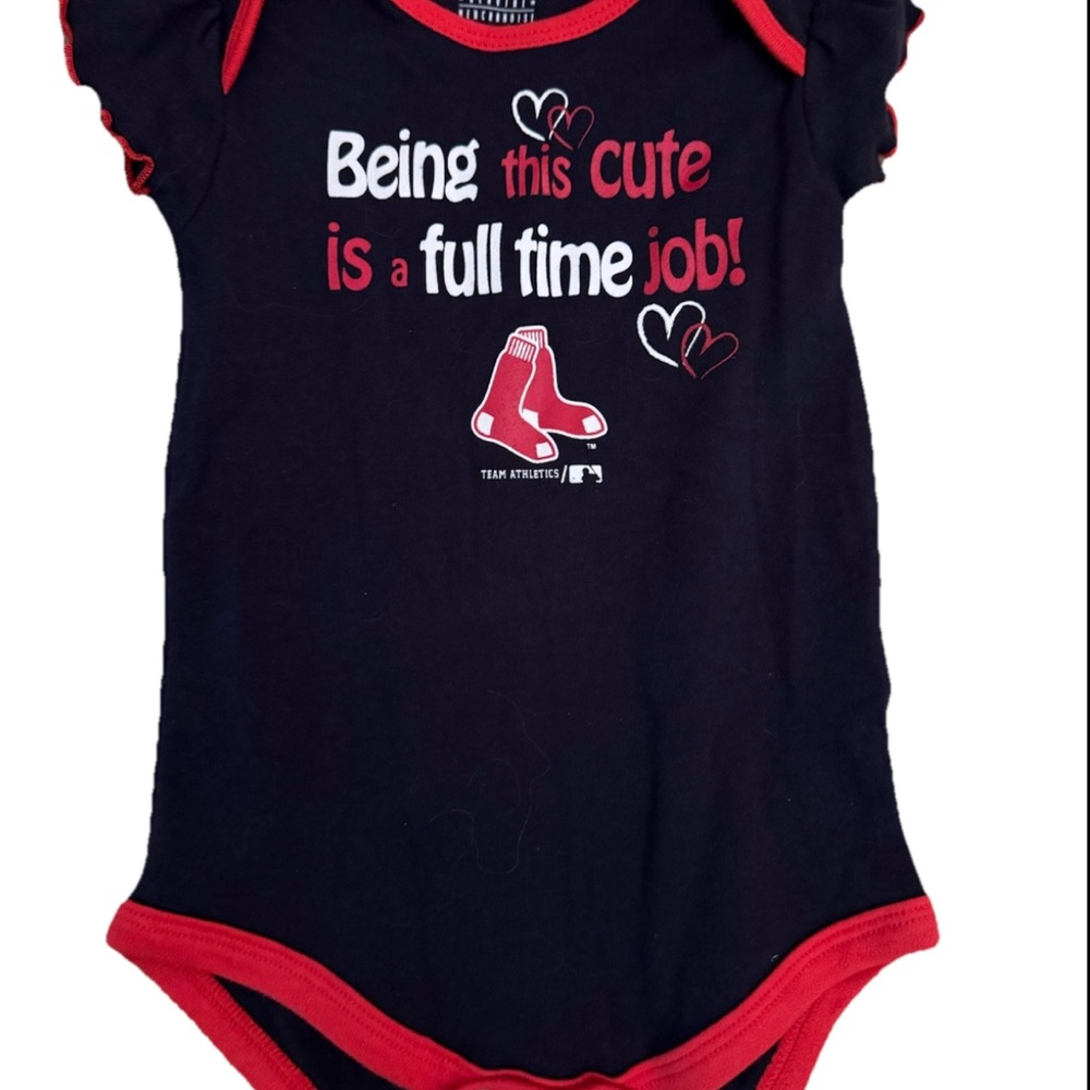 Boston Red Sox Baby Onesie and Jersey 12M and 18M 2 Pieces - Picture 3 of 7